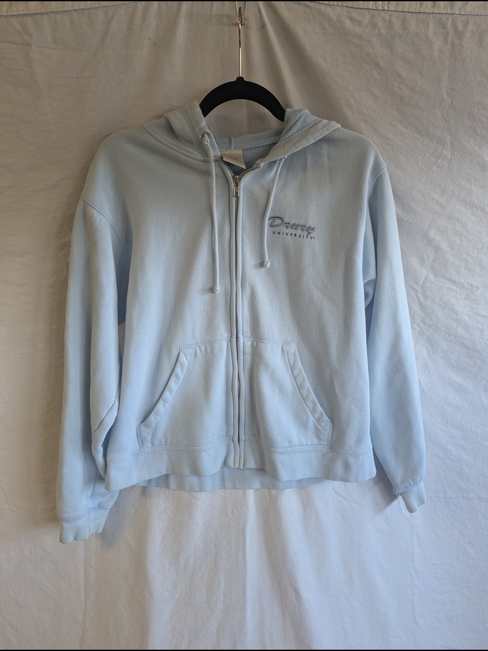 Drury University Light Blue Zip-Up Hoodie